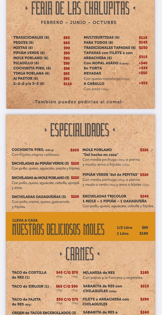 Las Chalupitas Menu - Image 4